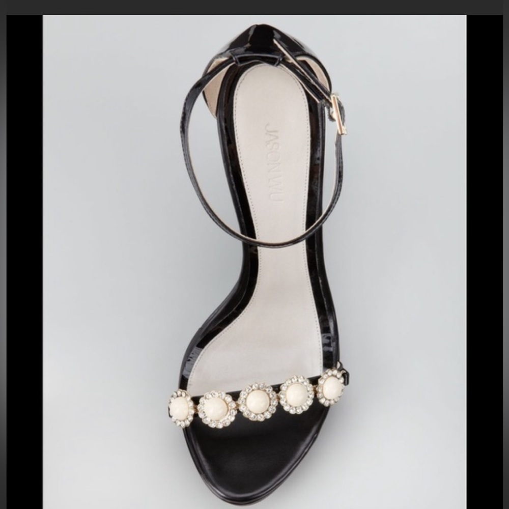 Jason Wu's pearly Strap Wedge Brand New in the Box Size 10 - Picture 8 of 8
